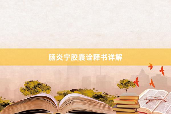 肠炎宁胶囊诠释书详解